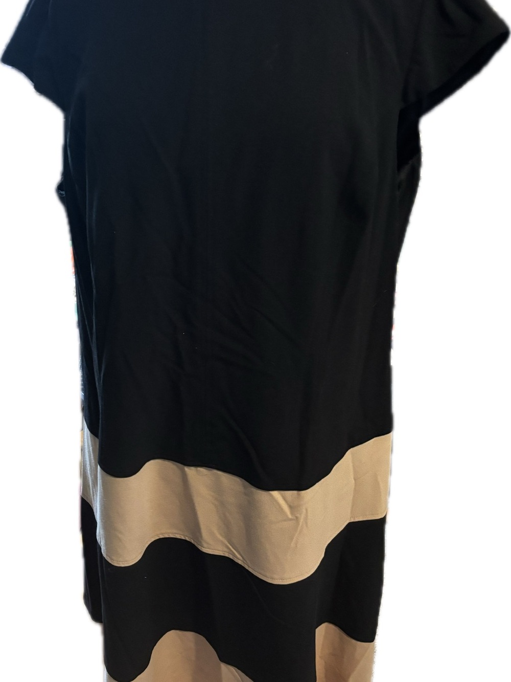 Jones Studio Black and Cream Midi Dress 20w